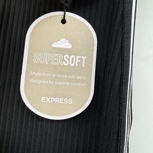 Express One Eleven XS Black Ribbed Leggings Side Stripe NWT Soft Athleisure